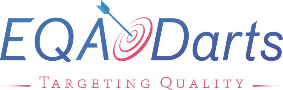EQA Darts logo: Targeting Quality